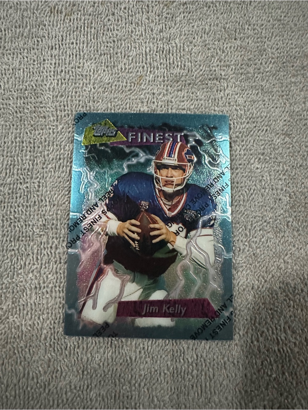 Topps Finest Teal & Purple Holographic Football Card